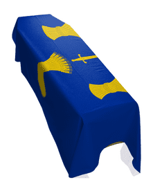 CHESHIRE COUNTY FLAG PREMIUM COFFIN DRAPE (MADE TO ORDER)