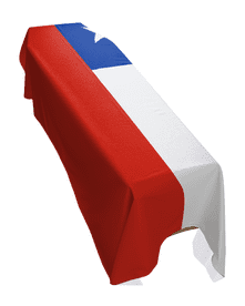 CHILE FLAG PREMIUM COFFIN DRAPE (MADE TO ORDER)