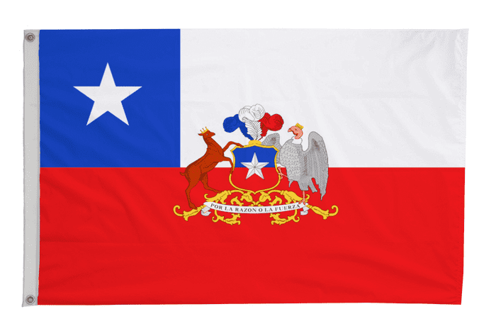 Chile Presidential Flag with Eyelets