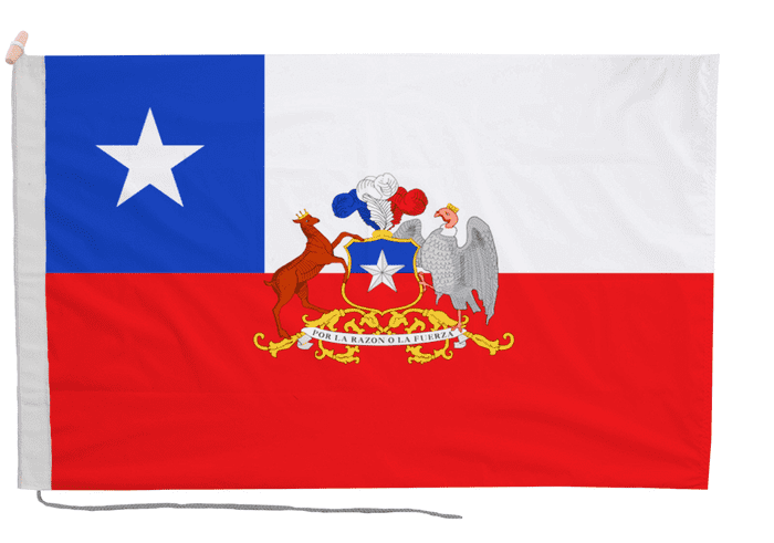 Chile Presidential Flag with Rope & Toggle
