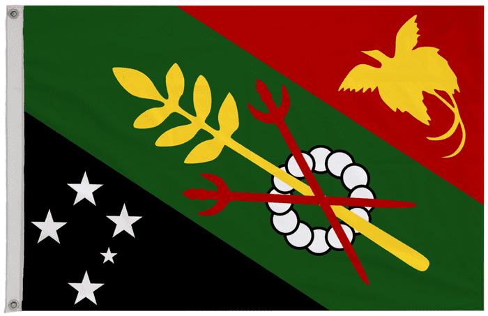 Chimbu Province Papua New Guinea Flag with Eyelets