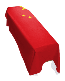 CHINA FLAG PREMIUM COFFIN DRAPE (MADE TO ORDER)