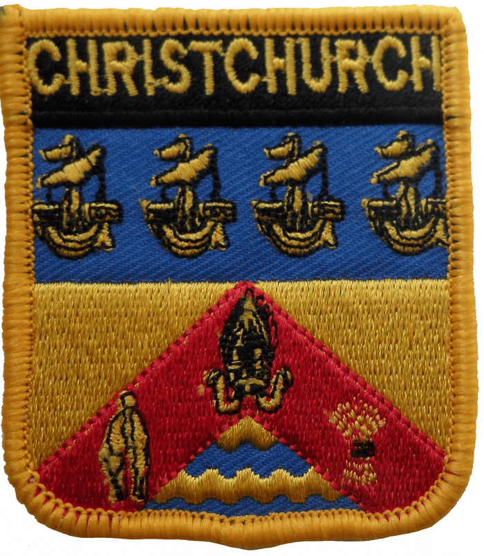 Christchurch New Zealand Shield Embroidered Patch