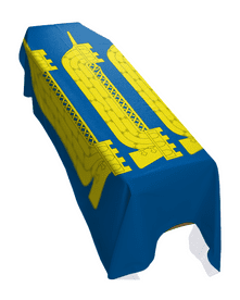 CINQUE PORTS FLAG PREMIUM COFFIN DRAPE (MADE TO ORDER)