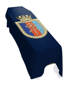 COMMANDER UNITED KINGDOM CARRIER STRIKE GROUP (PORTRAIT) PREMIUM COFFIN DRAPE