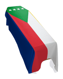 COMOROS FLAG PREMIUM COFFIN DRAPE (MADE TO ORDER)