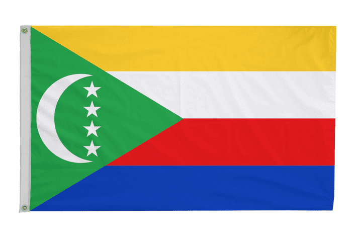 Comoros Flag with Eyelets