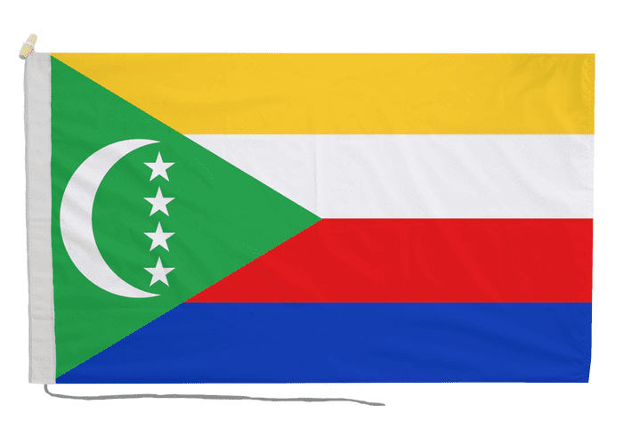 Comoros Flag with Rope & Toggle