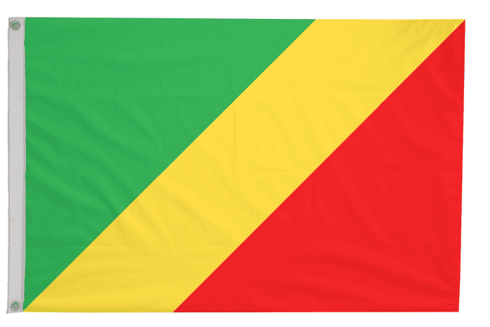 Congo-Brazzaville Flag with Eyelets