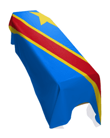 CONGO DR FLAG PREMIUM COFFIN DRAPE (MADE TO ORDER)