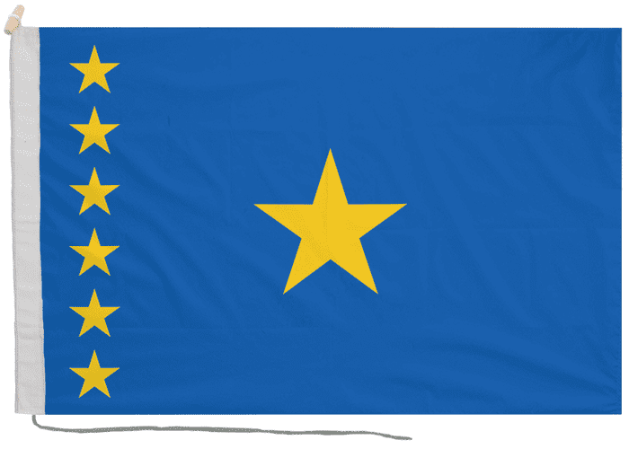 Congo-Kinshasa 1997 to 2003 Flag with Rope & Toggle