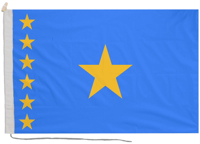 Congo-Kinshasa 2003 to 2006 Flag with Rope & Toggle