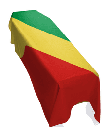 CONGO REPUBLIC FLAG PREMIUM COFFIN DRAPE (MADE TO ORDER)