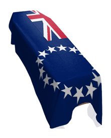 COOK ISLANDS FLAG PREMIUM COFFIN DRAPE (MADE TO ORDER)