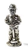 Cornish Miner Large Solid Pewter Ornament - Hand Made in Cornwall