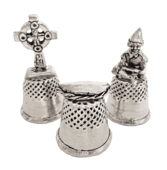 Cornish Thimble Solid Pewter Ornament Set - Hand Made In Cornwall