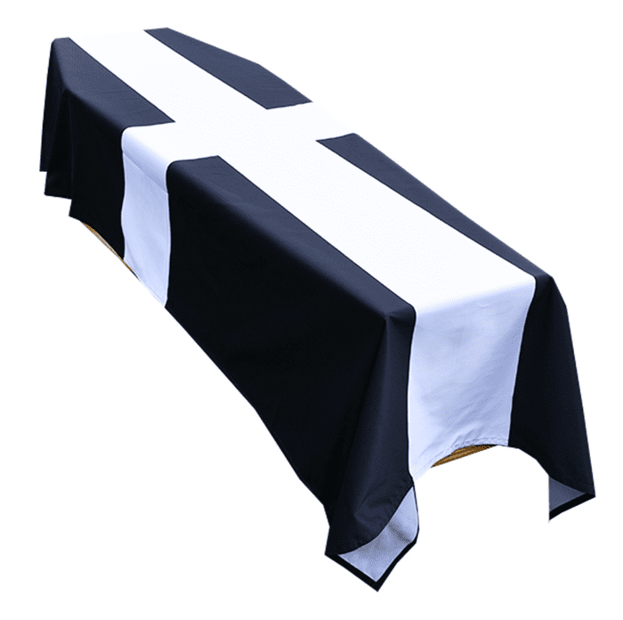 CORNWALL COUNTY FLAG PREMIUM COFFIN DRAPE