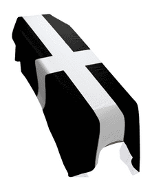 CORNWALL COUNTY FLAG PREMIUM COFFIN DRAPE (MADE TO ORDER)