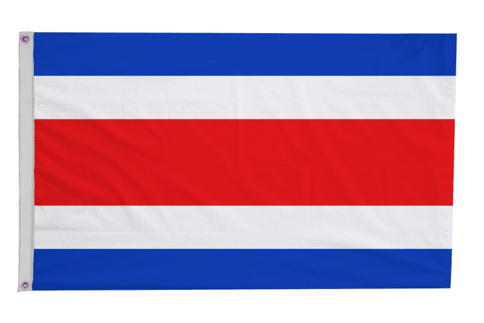 Costa Rica National Flag with Eyelets