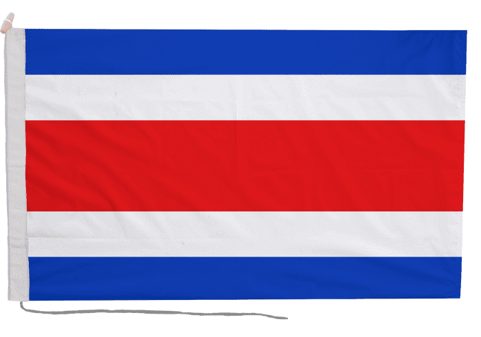 Costa Rica National Flag with Rope & Toggle