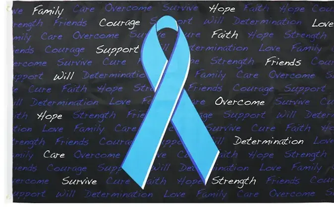 Courage Awareness Ribbon Polyester 5 x3 Flag