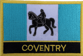 Coventry Flag Embroidered Rectangular Patch