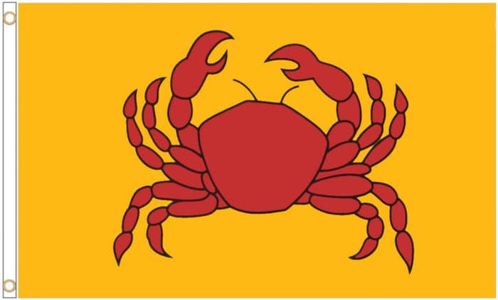 Crab Seafood Polyester Flag