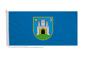 Croatia Capital City Zagreb Flag with Rope & Toggle