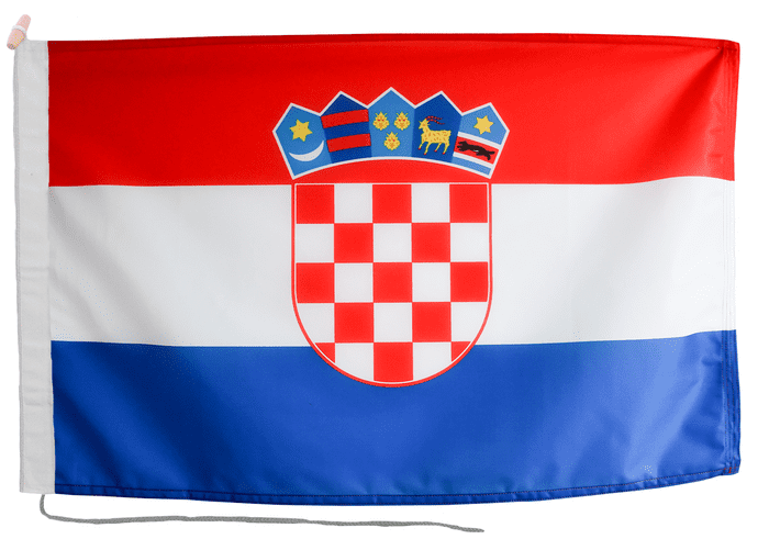 Croatia Flag with Rope & Toggle