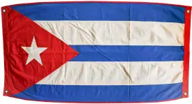 Cuba 150cm x 75cm Fully Sewn Large Cotton Flag - 4 Eyelets