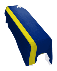 CURACAO FLAG PREMIUM COFFIN DRAPE (MADE TO ORDER)