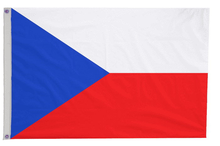 Czechia (Czech Republic) Flag with Eyelets