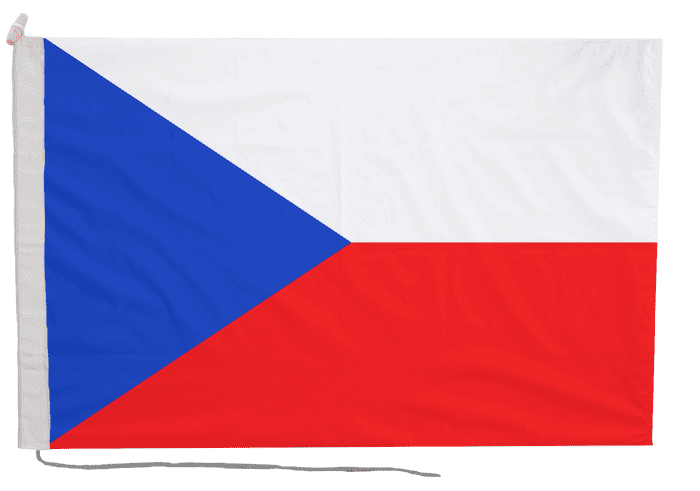 Czechia (Czech Republic) Flag with Rope & Toggle
