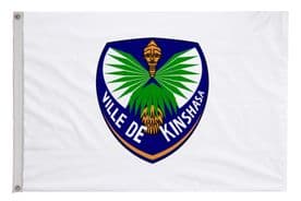 Democratic Republic of the Congo Capital City Kinshasa Flag with Eyelets