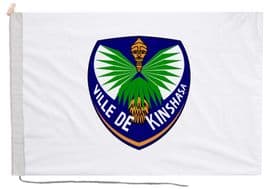 Democratic Republic of the Congo Capital City Kinshasa Flag with Rope & Toggle