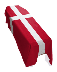DENMARK FLAG PREMIUM COFFIN DRAPE (MADE TO ORDER)
