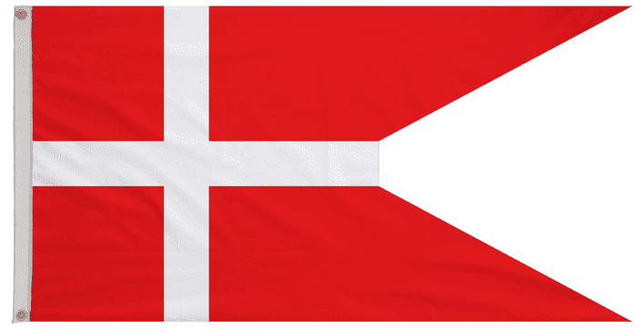 Denmark State Flag with Eyelets