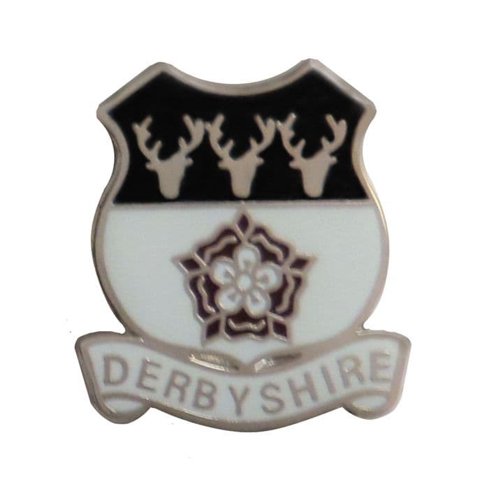 Derbyshire Crest Pin Badge