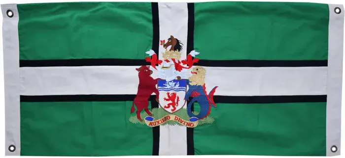 Devon County 100cm x 50cm Fully Sewn Cotton Flag Throw - 4 Eyelets