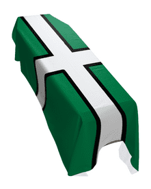 DEVON COUNTY FLAG PREMIUM COFFIN DRAPE (MADE TO ORDER)