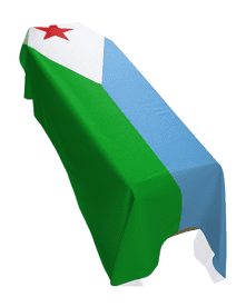 DJIBOUTI FLAG PREMIUM COFFIN DRAPE (MADE TO ORDER)