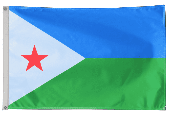 Djibouti Flag with Eyelets