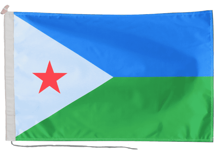 Djibouti Flag with Rope & Toggle