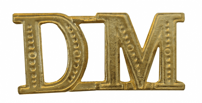 DM Deputy Master Gilded Abbreviation For Orange Order Collarette - WG037