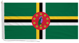 Dominica 1981 to 1988 Flag with Rope & Toggle