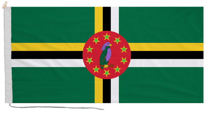 Dominica 1981 to 1988 Flag with Rope & Toggle