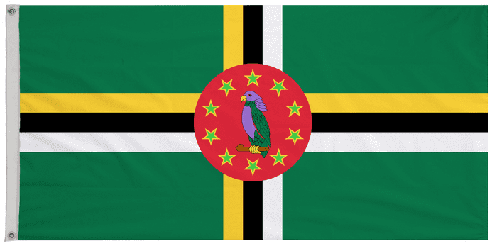 Dominica 1988 to 1990 Flag with Eyelets