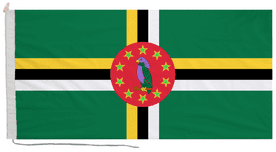 Dominica 1988 to 1990 Flag with Rope & Toggle