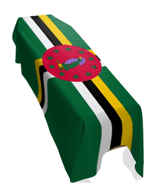 DOMINICA FLAG PREMIUM COFFIN DRAPE (MADE TO ORDER)