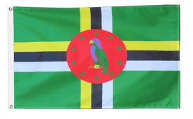 Dominica Flag with Eyelets